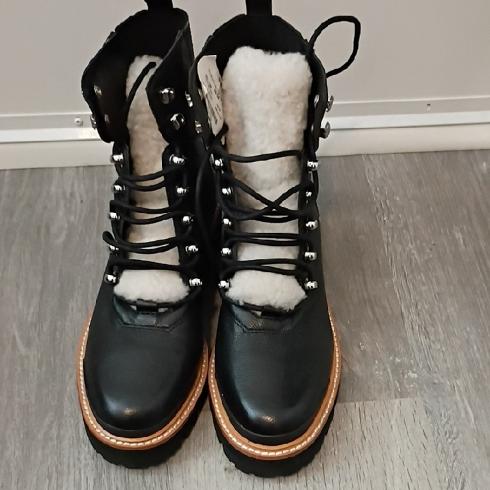 Marc Fisher Black and Brown Winter Boots